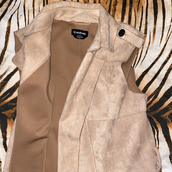 BEBE Faux Suede Tench Vest - Picture 2 of 7